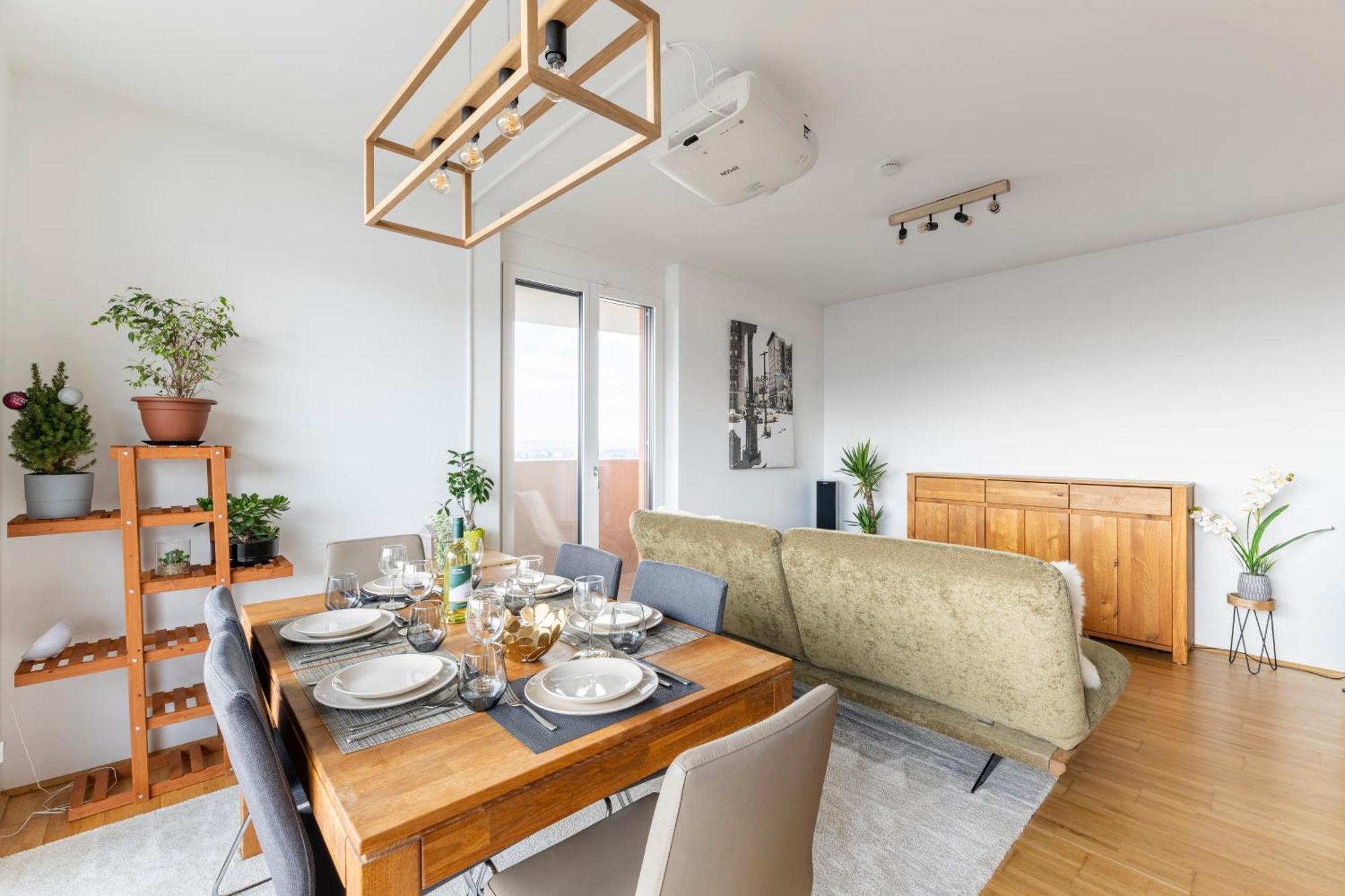 Edler Wohnraum Panoramablick 3 Sz Boxspringbetten, E-Ladestation, Kaffeevollautomat, Klima, Lift, Terrasse & 2Xtg Graz Kültér fotó